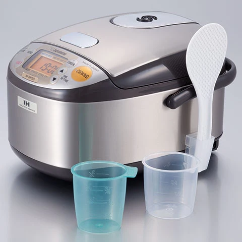4.8.webp Zojirushi NP-GBC05XT Induction Heating System Rice Cooker and Warmer, 0.54 L, Stainless Dark Brown