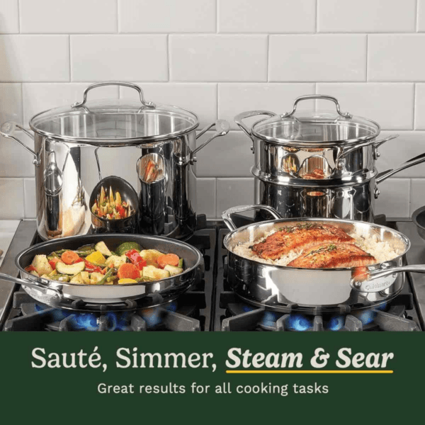 5 Cuisinart® Chef’s Classic™ Stainless Steel Cookware Set