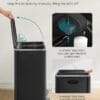 71dpHXFLMRL._SL1500_ SONGMICS Dual Rubbish Bin, Metal Recycling Bin with 15 Rubbish Bags