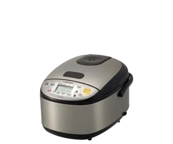 NS-LGC.webp Zojirushi Micom 3-Cup Compact Size, Multiple Settings, Stainless Steel Made, Built-In Retractable Power Cord and Easy to Transport Rice Cooker and Warmer